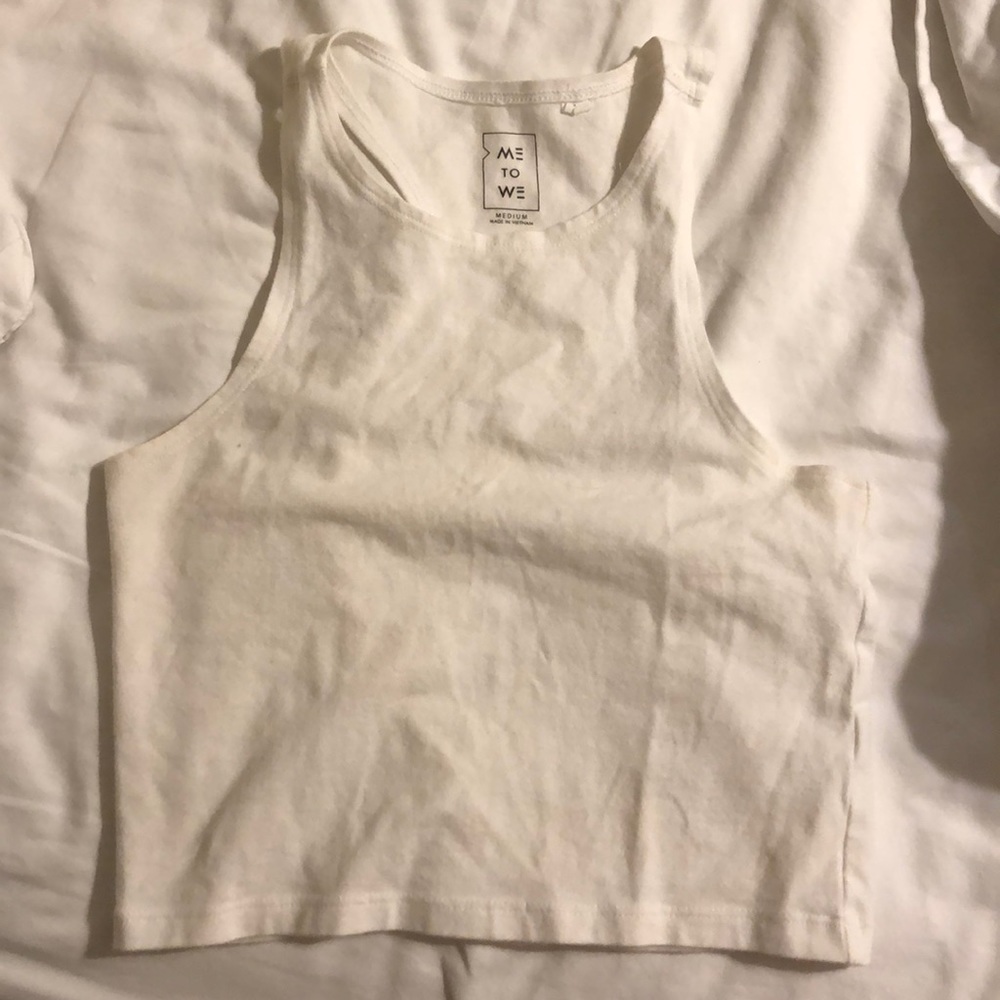 American apparel crop top, white. Medium